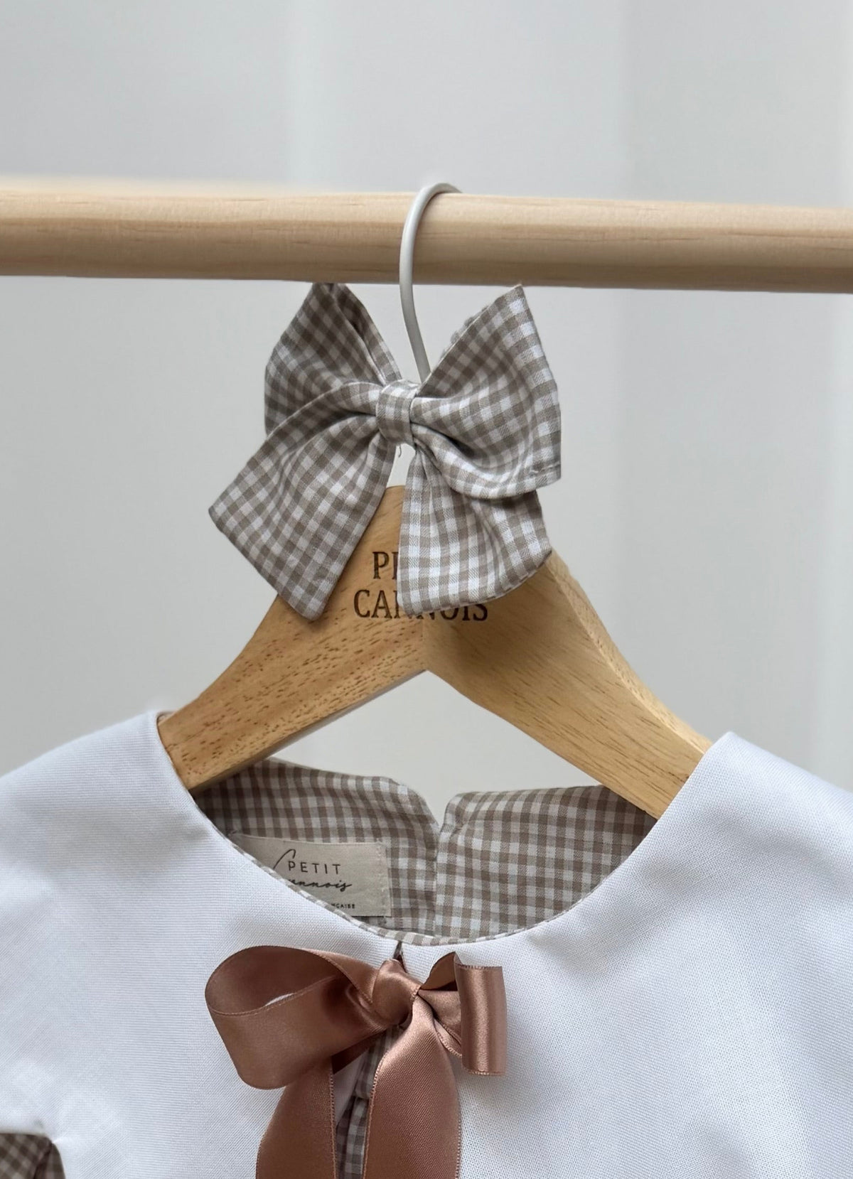 Barrette Estérel Vichy beige