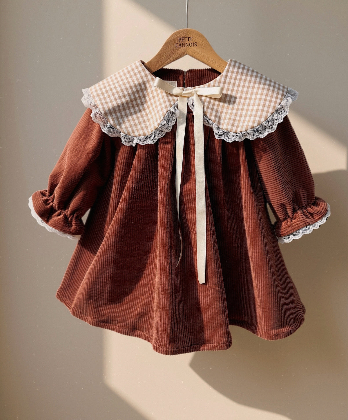 Robe Belle Rive - Velours noisette