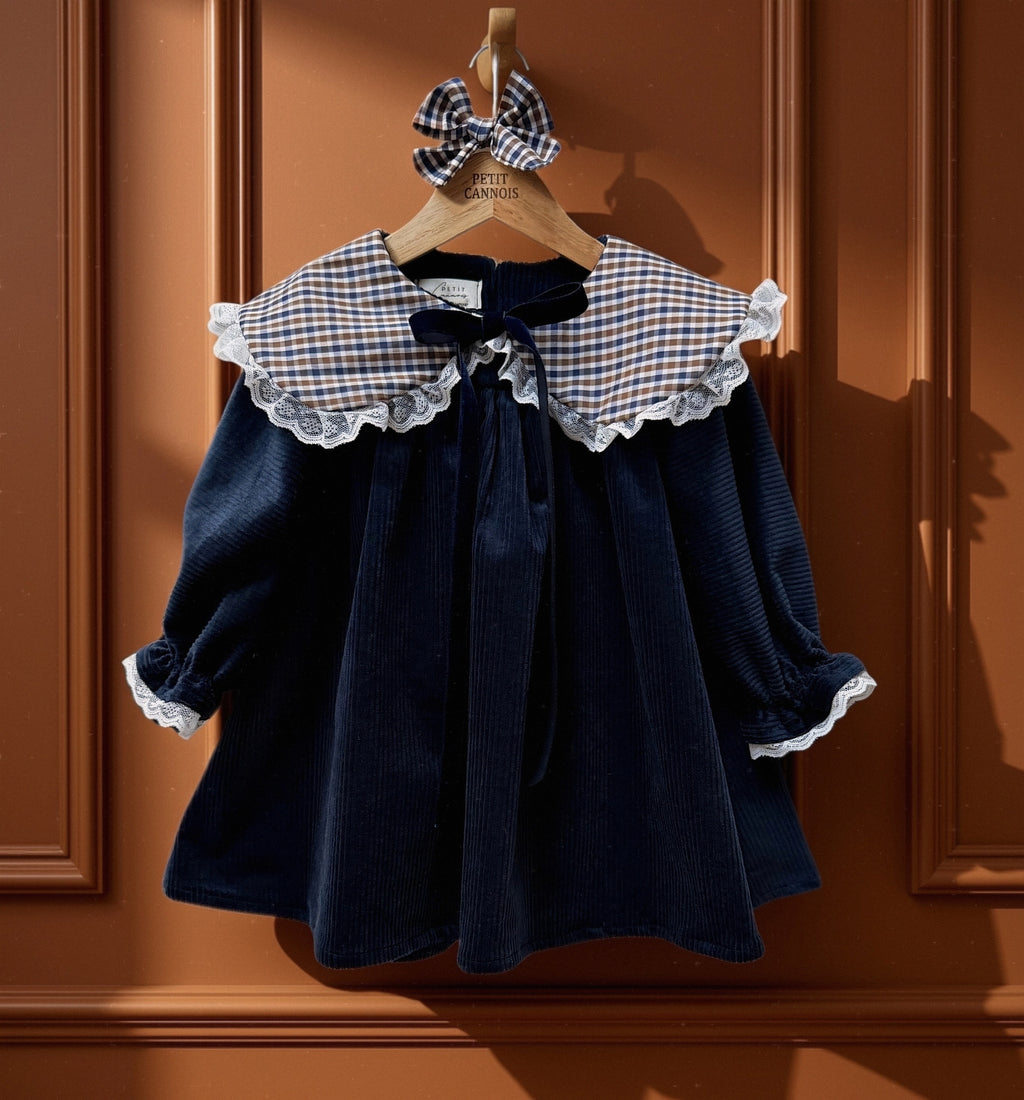Robe Belle Rive - Velours marine