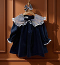 Robe Belle Rive - Velours marine