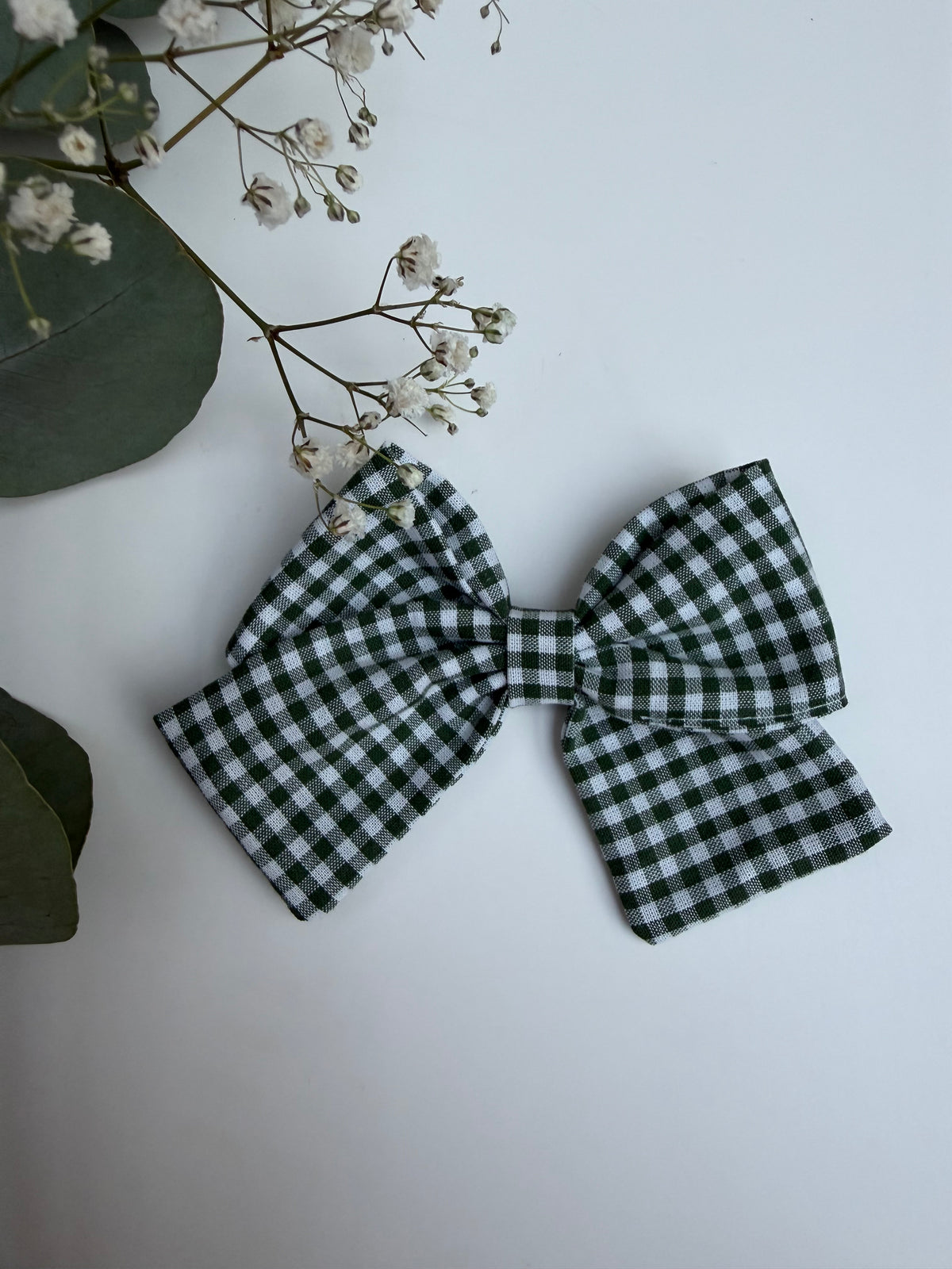 Barrette Estérel vichy vert