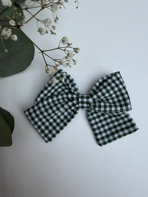 Barrette Estérel vichy vert